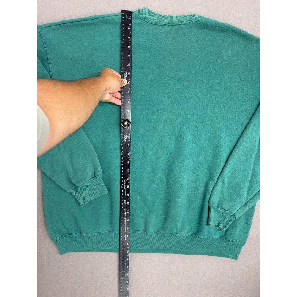 Vintage Lee Heavyweight Alaska Polar Bear Sweatshirt Green Mens XL 90s Graphic - Picture 5 of 7